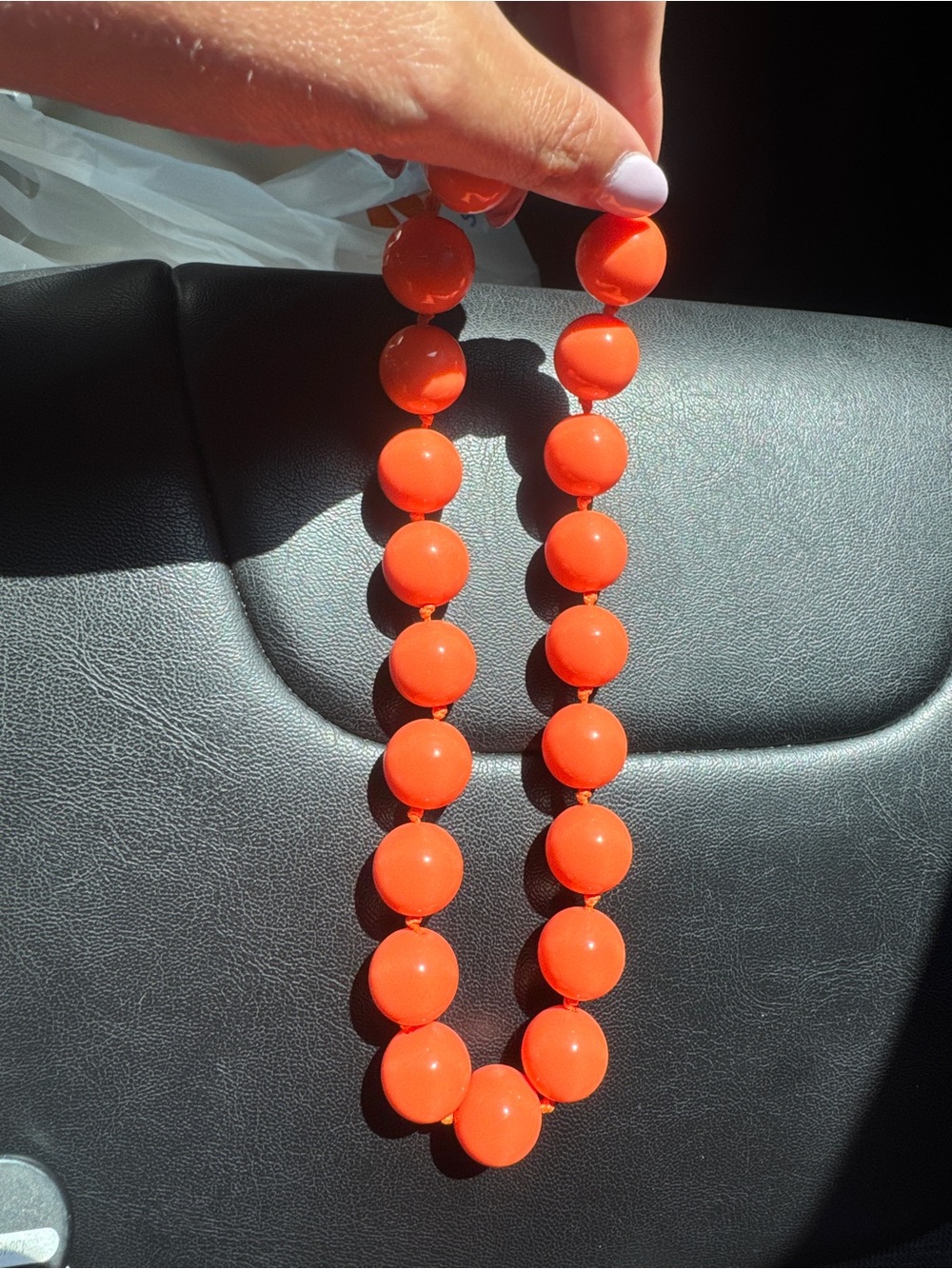 Bold Orange Beaded Statement Necklace - Women Jewelry